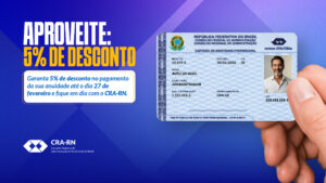 Leia mais sobre o artigo Aproveite 5% de desconto no pagamento da sua anuidade até 27 de fevereiro